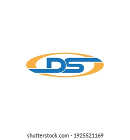 Creative illustration modern D,S sign geometric logo design template