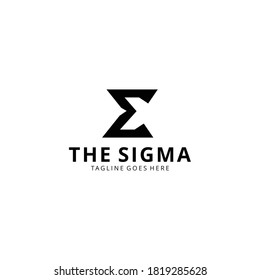 Creative illustration modern E sigma sign geometric logo design template