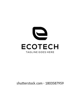 Creative Illustration modern E sign geometric logo design template