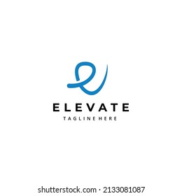 Creative Illustration modern EV sign geometric logo design template