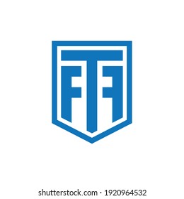 Moderne, kreative Illustration - geometrische Logo-Design-Vorlage für F,T,F