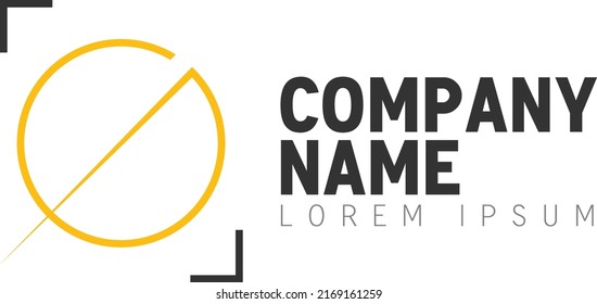 Creative Illustration modern G with circle sign geometric logo design template