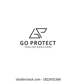 Creative illustration modern GP or PG sign geometric logo design template