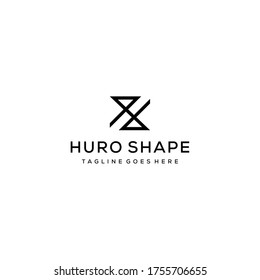 Creative Illustration modern H sign geometric logo design template