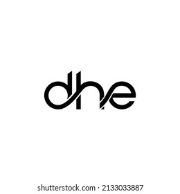 Creative Illustration modern initial DHE sign geometric logo design template