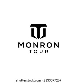 Creative Illustration modern initial MT or TM sign geometric logo design template