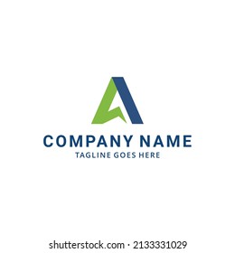 Creative Illustration modern initial A sign geometric logo design template