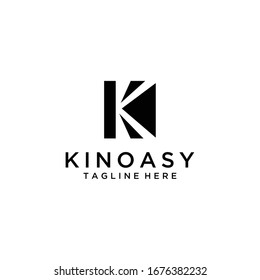 Creative Illustration modern K sign geometric logo design template