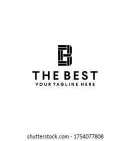 Kreative Illustration Moderne B-Zeichen geometrische Logo-Design-Vorlage