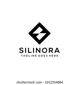 Creative Illustration modern letter S sign geometric logo design template