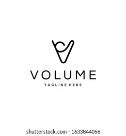 Creative Illustration modern letter V geometric logo design