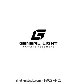Creative Illustration modern L,G sign geometric logo design template