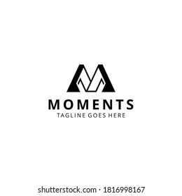 Creative Illustration modern M sign geometric logo design template