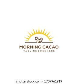 Creative Illustration Modern Morning Enjoy With Hot Chocolate Logo Template