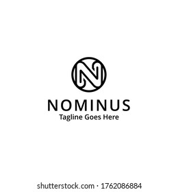 Creative Illustration modern N sign geometric logo design template