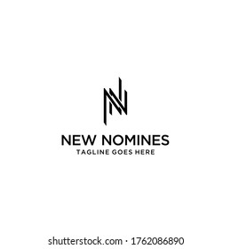 Creative Illustration modern N sign geometric logo design template