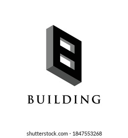 Creative Illustration modern Number eight or B sign geometric logo design template