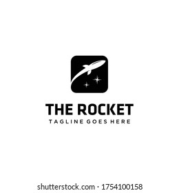 Creative illustration modern rocket space logo icon vector template