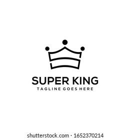 Creative Illustration modern S crown sign geometric logo design template