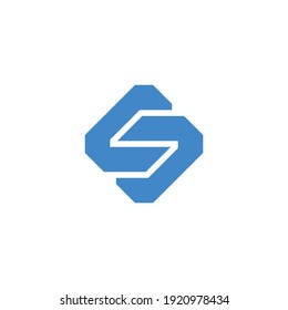 Creative illustration modern S diamond sign geometric logo design template
