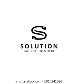 Creative Illustration modern S monogram sign geometric logo design template