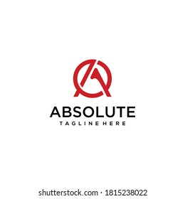 Creative Illustration modern sign A logo geometric logo design template