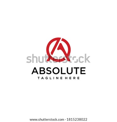 Creative Illustration modern sign A logo geometric logo design template