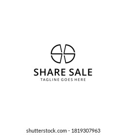 Creative illustration modern SS sign geometric logo design template