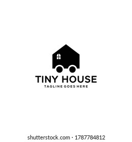 Creative Illustration Modern Tiny House Sign Geometric Logo Design Template