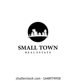 Creative illustration Modern town sign Real Estate Property and Construction Logo design