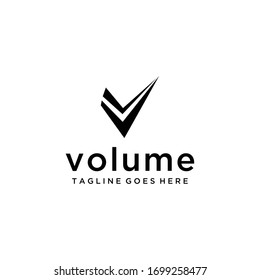 Kreative Illustration Moderne V-Zeichen geometrische Logo-Design-Vorlage