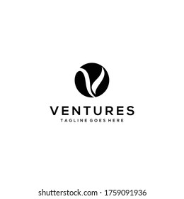 Creative Illustration modern V sign geometric logo design template