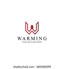 Creative Illustration modern W monogram sign geometric logo design template