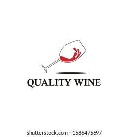 Creative illustration modern wine grape logo design vector template 