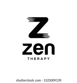 Creative Illustration modern Z zen sign logo design template