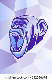 Creative illustration of a monkey