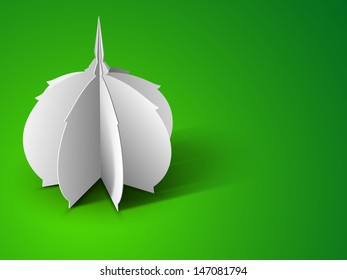 Kreative Abbildung der Moschee auf abstraktem grünem Hintergrund.