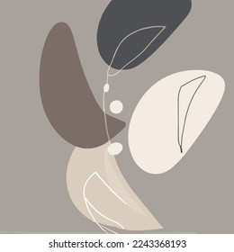 A creative illustration of a muted palette abstract background