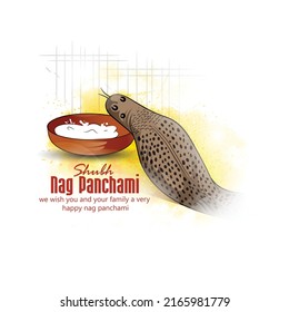 
creative illustration of Nag Panchami vector,poster,with abstract background.
