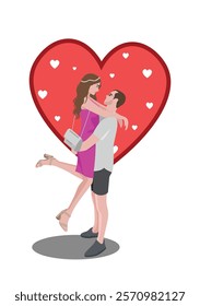 Creative illustration on Happy Valentines Day