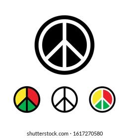 Creative Illustration Peace Sign Vector