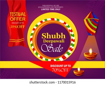 Creative illustration, poster or banner with goddess maa laxmi of dhanteras , decorated pot filled with gold coins  celebration background. Happy dhanteras