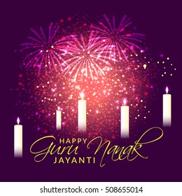 Creative illustration poster or banner of Guru Nanak Jayanti celebration.