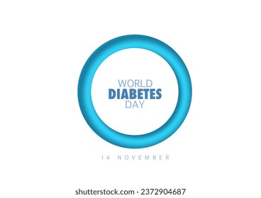 Creative illustration, poster or banner of world diabetes day awareness.
