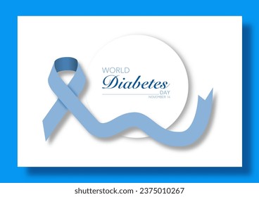 Creative illustration, poster or banner of world diabetes day awareness.