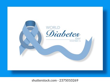 Ilustración creativa, afiche o pancarta de la conciencia del día mundial de la diabetes.
