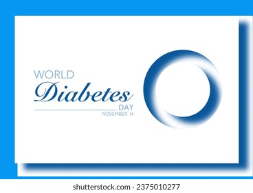 Ilustración creativa, afiche o pancarta de la conciencia del día mundial de la diabetes.