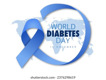 Ilustración creativa, afiche o pancarta de la conciencia del día mundial de la diabetes.