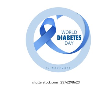 Ilustración creativa, afiche o pancarta de la conciencia del día mundial de la diabetes.