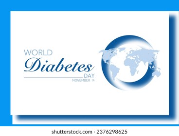 Ilustración creativa, afiche o pancarta de la conciencia del día mundial de la diabetes.